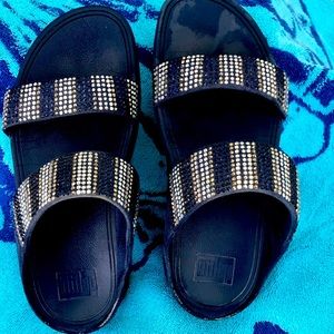 Fitflop slide sandals navy size 7